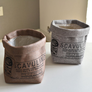Nordic Flower Pot Ins Kraft Paper Flower Pot Set Living Room Potted Flower Basket Ornaments Decorative Home Flower Pot Flower Basket Fabric