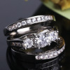 Set for beloved, fashionable ring, accessory, wish, suitable for import, 3 piece set, European style