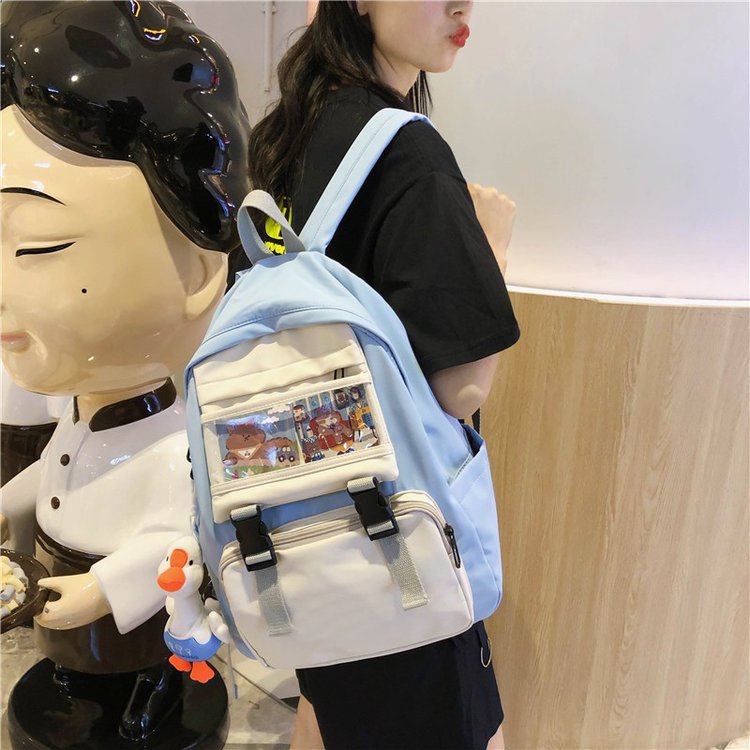 Korean Vintage Sense Girl Soft Sister Cute Cartoon Transparent Bear Card Student Schoolbag Backpack Tide Wholesale Nihaojewelry display picture 22