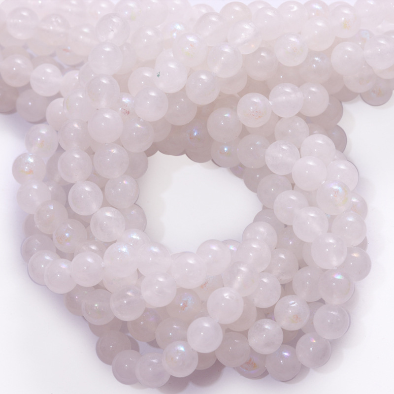 Natural White Moonstone Optimized Loose Beads Hand Beading Semi-finished Accessories display picture 6