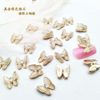 Three dimensional zirconium, metal accessory for manicure, decorations, internet celebrity, golden color, cat's eye