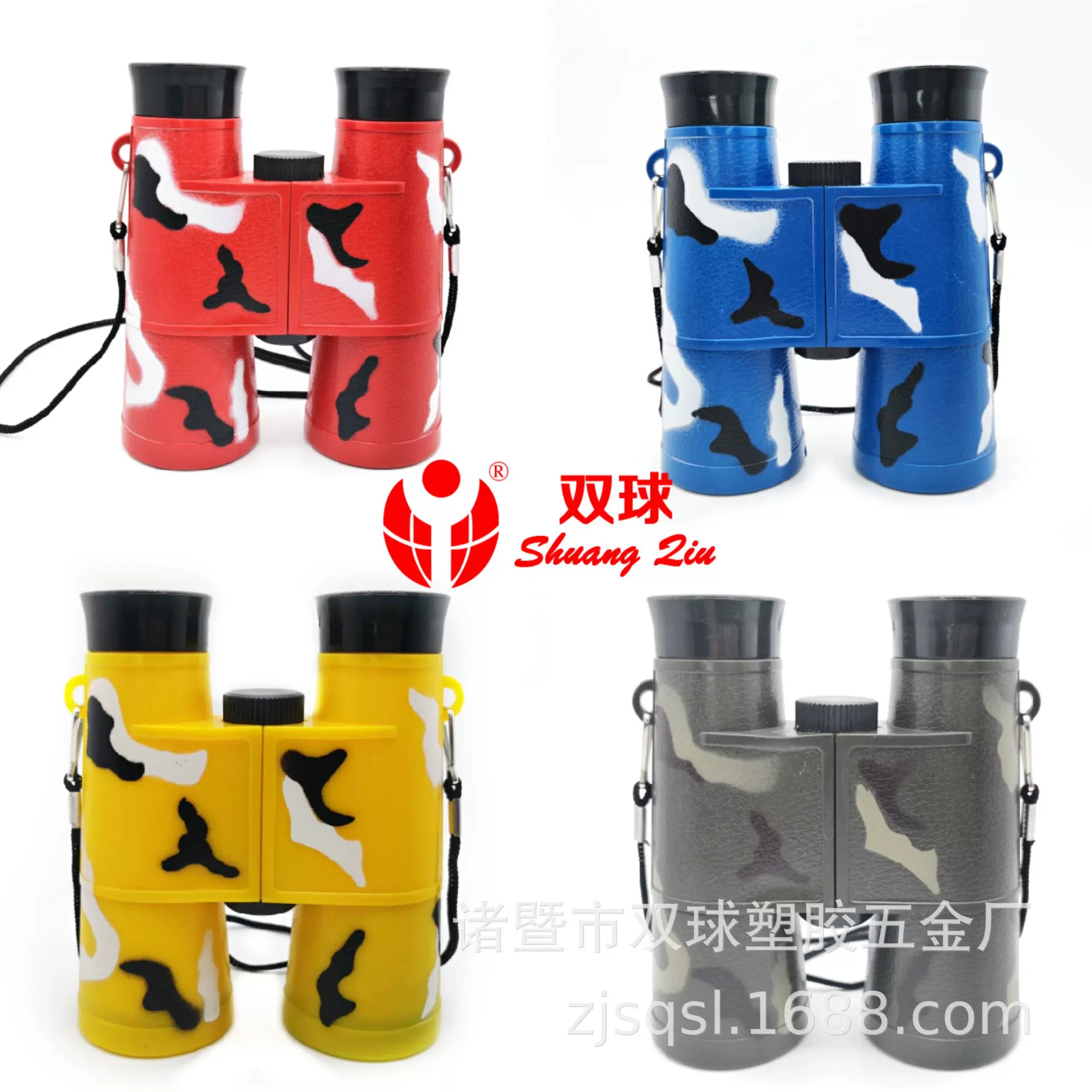 厂家直销双球6*35户外旅游新款儿童双筒望远镜批发高清迷彩望远镜