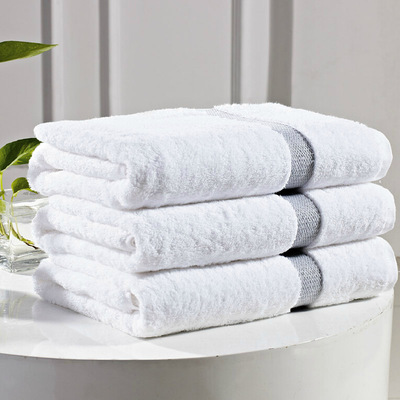 high-grade Star hotel Homestay hotel The bed Supplies Bath towel white pure cotton Jacquard weave Bath towel