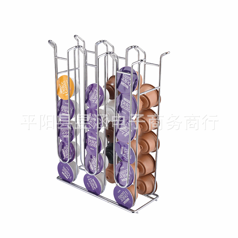 Soporte de cápsulas para café Dolce Gusto o Nespresso, organizador giratorio de acero inoxidable para cocina