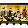 Lacquer ware To fake something antique Small Screen Four Beauty Beijing opera Facebook Flirting Giant Panda Chinese style gift