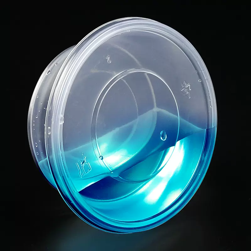 洋瑞直销一次性打包汤碗 日式水果捞打包盒圆形塑料沙拉碗防漏