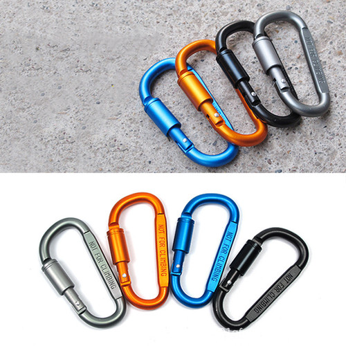 Outdoor aluminum alloy D-type quick-hook travel camping carabiner equipment camping carabiner large hanging buckle