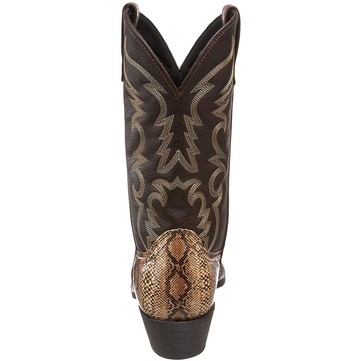 High Heel Iron Head Western Cowboy Boots Couple Men'S And Women'S 38-48 Printed Snake Grain Middle Tube Boots