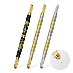 Manufacturer wholesale No. 31 eyebrow tattoo pen, Korean style multi-functional tattoo pen, double-headed dragon and phoenix tattoo handmade pen