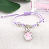 Cartoon beaded bracelet for beloved suitable for men and women, simple and elegant design, Korean style