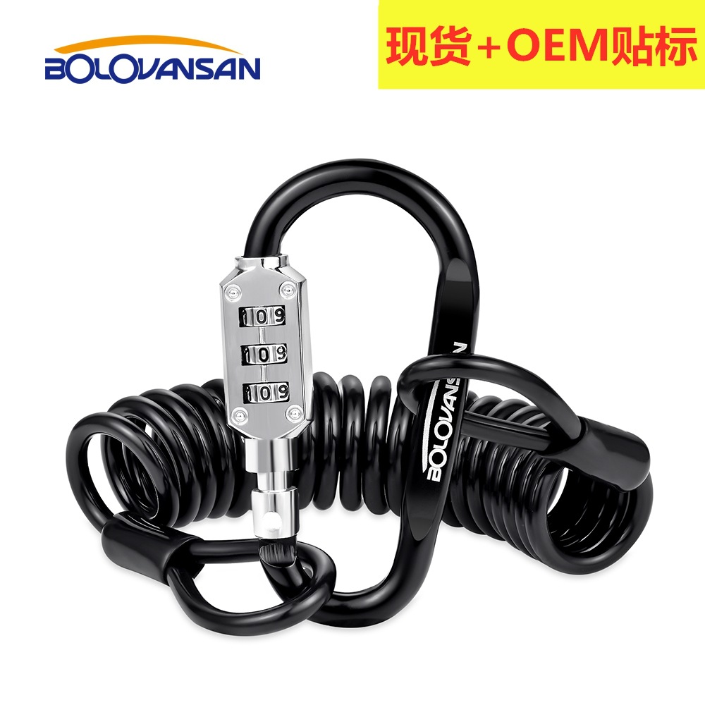 Bicycle lock, five-digit combination lock, universal for mountain bikes and road bikes, TY566 steel wire lock, steel cable lock, bicycle rim lock pic 2