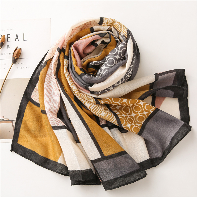 New Autumn Thin Korean Cotton And Linen Dual-use Wild Thickening Scarf display picture 14