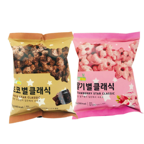 Korean imported snack CU convenience store Um Raek Gochujang Star-shaped Strawberry Chocolate Donut Puff 60g
