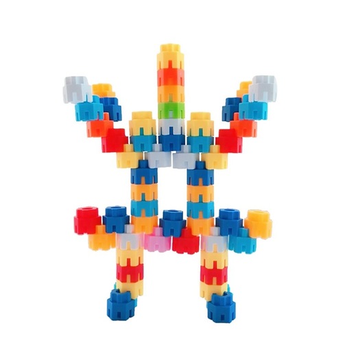 Children's building blocks plastic toys 3-6 years old educational girls and boys 4-5 years old baby assembled hexagonal building blocks