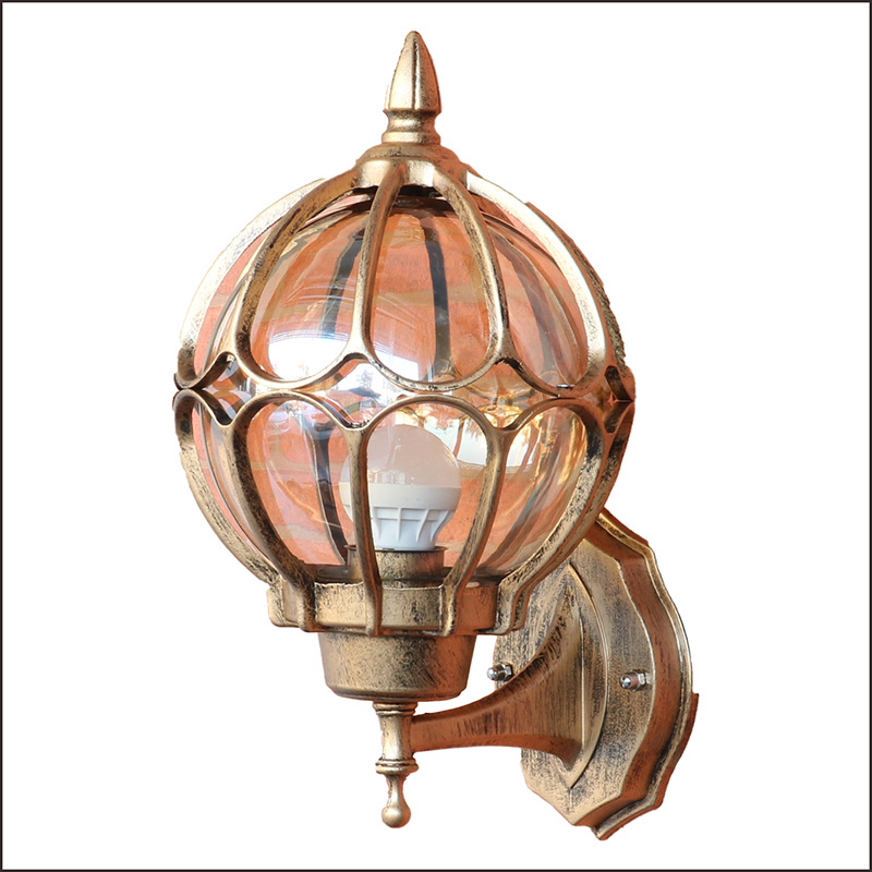 Lámpara de pared impermeable al aire libre estilo europeo balcón escaleras exterior lámpara de pared al aire libre retro Villa jardín puerta pasillo jardín lámpara