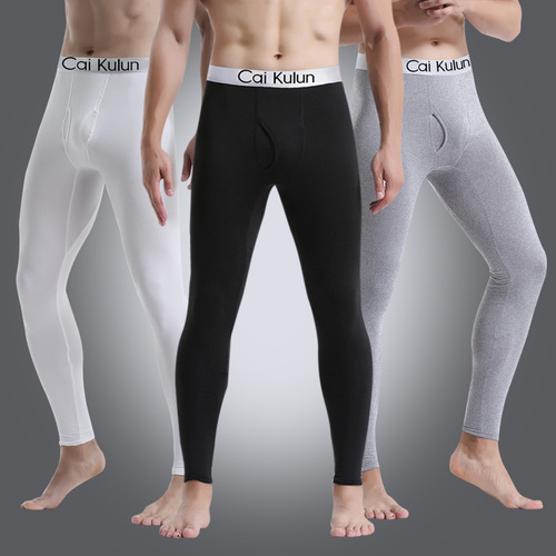 Autumn clothes, long johns, men's cotton sweaters, thin youth bottoming, seamless thermal underwear set, winter thermal tops for men