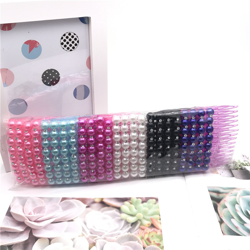 Medio 8 peine de pelo de diamante perla insertar peine un yuan tienda de Peine de pelo un yuan cabeza accesorios puesto suministro