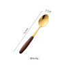 INS net red stainless steel knife fork spoon creative wooden handle and fork spoon, beylum western dining chow knife, fruit fork coffee spoon