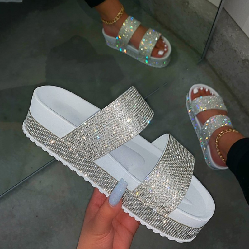 Damen Sandalen Mit Strass Glitzernde Pantoletten Für Jeden Anlass_voghion.com