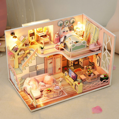 DIY Small House Manufacturer Wholesale, Qixi Valentine's Day Birthday Creative Gift Brainy Toy Handmade Building Model