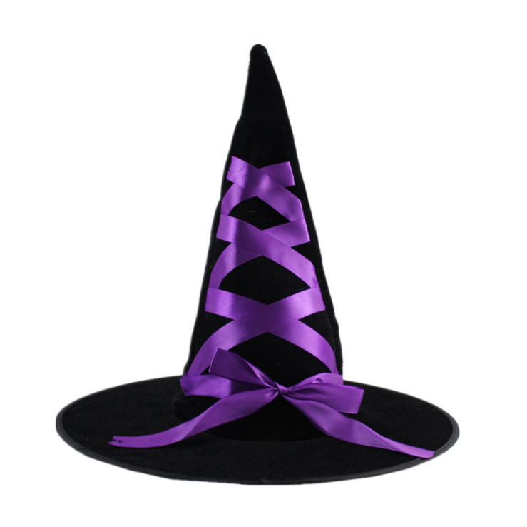 Abbigliamento per neonate Costume di Halloween Vestito da strega Vestito in tulle a rete viola e nero per bambine_voghion.com