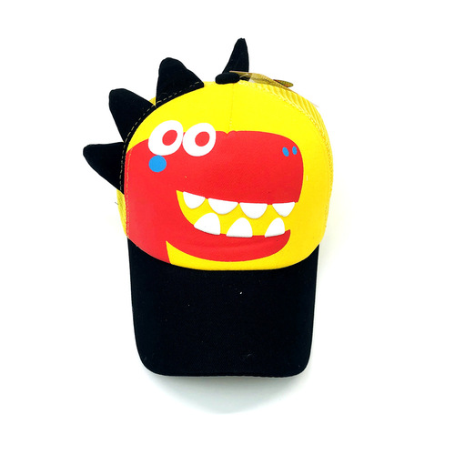 Summer Children Hat Wholesale Korean Version New Cute Cartoon Baby Baseball Cap Dinosaur Shaped Visor Hat