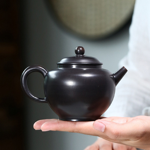 Yixing purple clay pot manufacturer wholesale raw ore Nixing pottery ball teapot hand-painted tea set custom wholesale micro-business delivery
