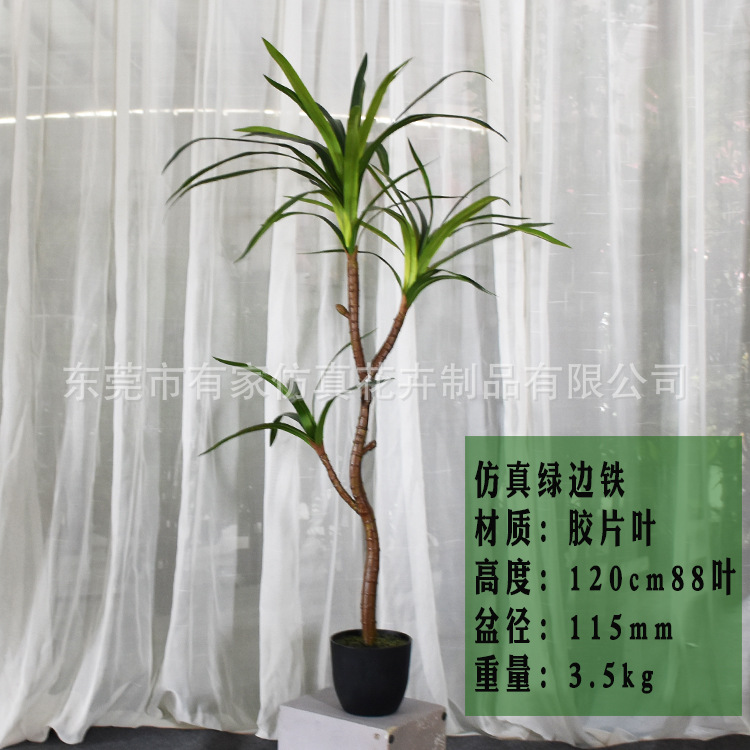 Decoración suave para árbol de hierro de sangre de dragón artificial Nórdico madera brasileña falsa decoración de maceta artificial planta tropical paisaje paisajismo