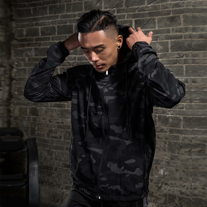 Ropa deportiva para hombre de otoño e invierno, de manga larga, de secado rápido, para correr, deportiva, informal, elástica, ajustada, informal y versátil