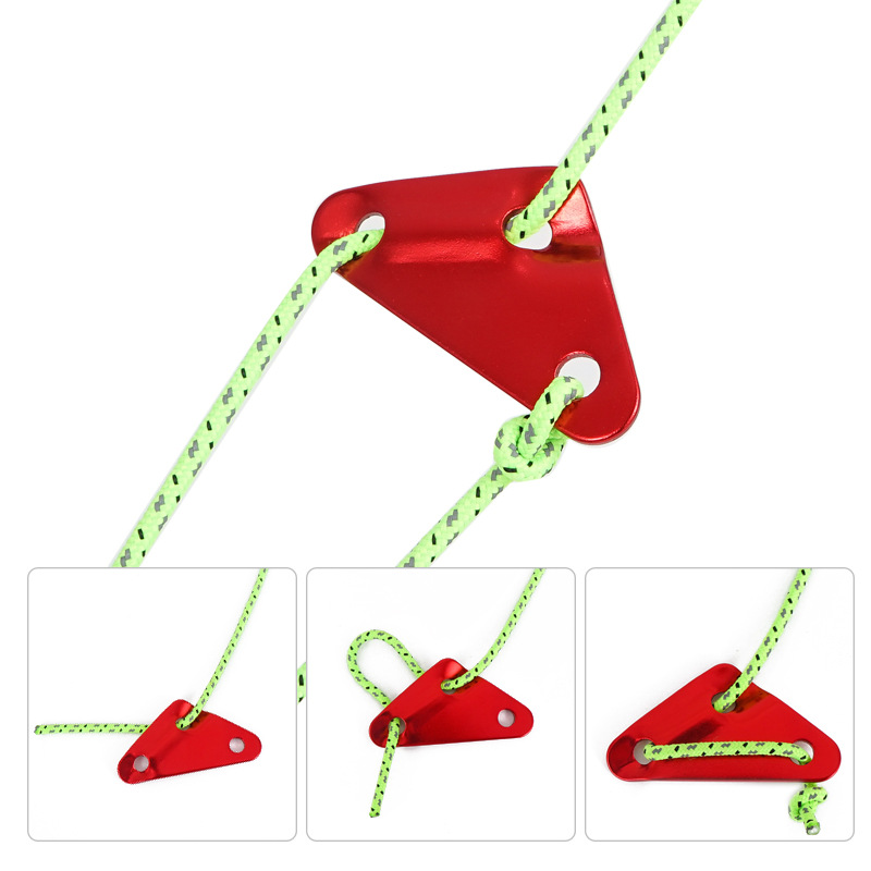 outdoors trumpet Triangle Button aluminium alloy Shengkou Tent Atrium Drawstring parts adjust Wind Stopper thickening