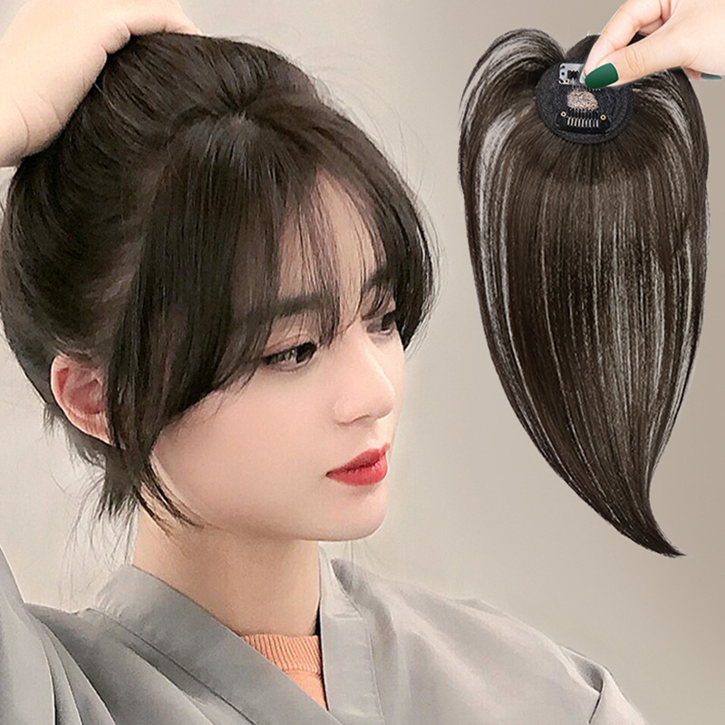 Wig woman 3D French atmosphere Bangs Hair piece Real people Hair natural Promote temperament Manufactor customized