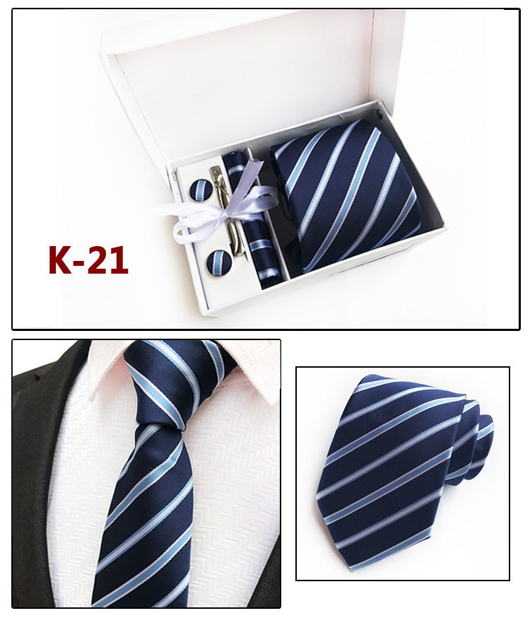 Factory Wholesale Men's Tie Spot Gift Box 6 Pieces Set Team Necktie Business Formal Wear Tie display picture 21