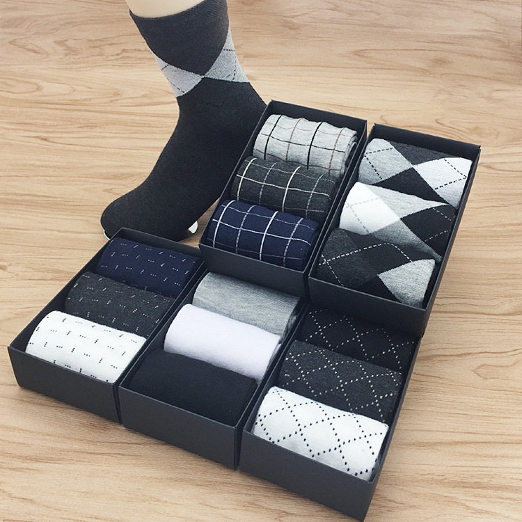 Boxed men's socks socks spring and autum...