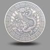 Antique coins, silver coin, copper silver currency, Chinese horoscope