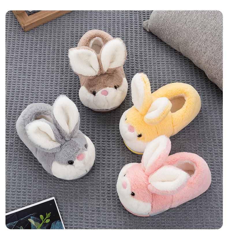 Woman Lady Plush Velvet Closed-Toe Adjustable Spring Autumn Bedroom Warm Soft Breathable Machine Washable House Shoes_voghion.com