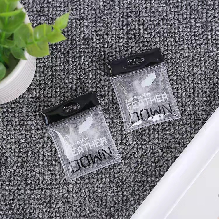 Transparent pendant PVC with down