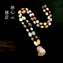 阿拉善戈壁玛瑙吊坠原石手把件玛瑙项链饰品毛衣链厂家一手批发