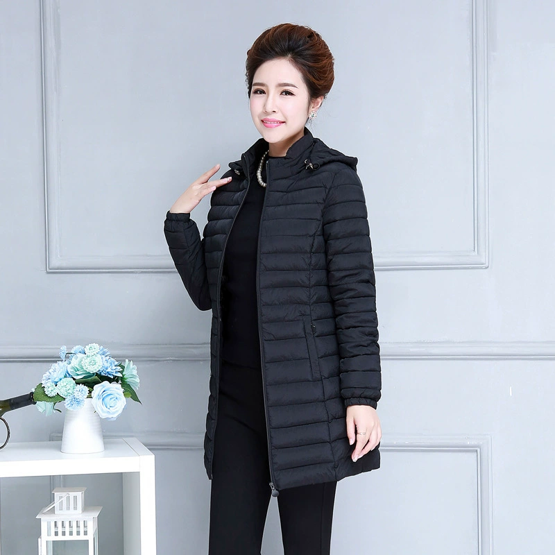2023 Зимняя новая куртка с хлопковой подкладкой, модная для похудения, взлетная Кепка больших размеров, пальто с хлопковой подкладкой, Длинная тонкая куртка с хлопковой подкладкой, теплое пальто