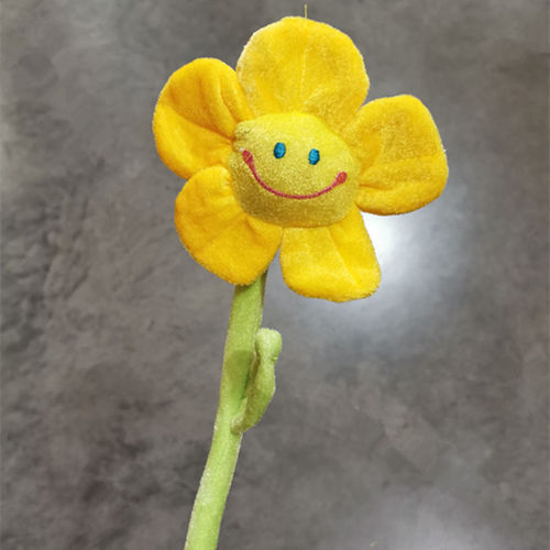 Cartoon Smiling Sunflower Flower Doll Simulation Sunflower Children's Plush Toy Wedding Event Gift Wholesale