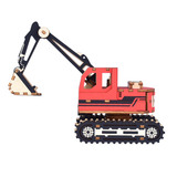 Экскаватор, игрушечная машина, игрушка, трехмерная деревянная головоломка для школьников и студентов, DIY