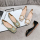  A868-4 Square head shallow mouth flat sole single shoes for women 2022 New spring and autumn fashion soft soled work ladles shoes for women in autumn size 41-43