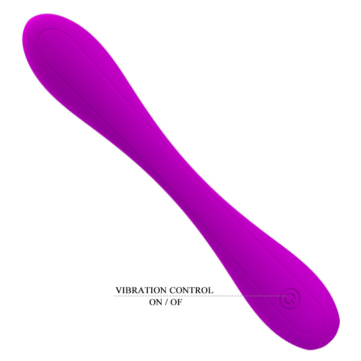 Dual Head Silicone Vibrator Waterproof Rechargeable Adult Toy_voghion.com