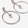 Metal fashionable brand earrings, European style, simple and elegant design