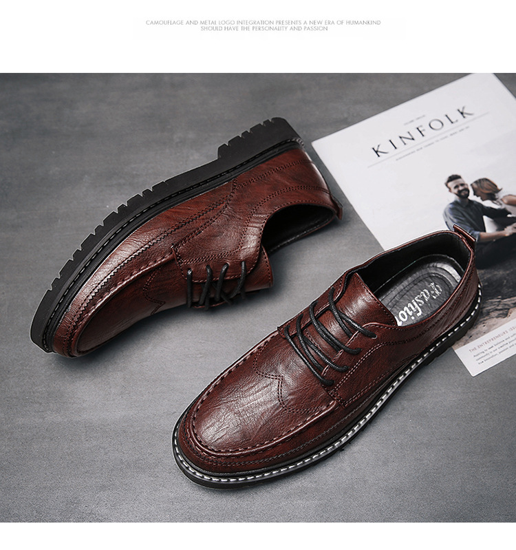 Herren Lederschuhe Sportschuhe Sneakers Synthetikgewebe Stoßdämpfung Fußgewölbeunterstützung Atmungsaktives Schuhwerk_voghion.com