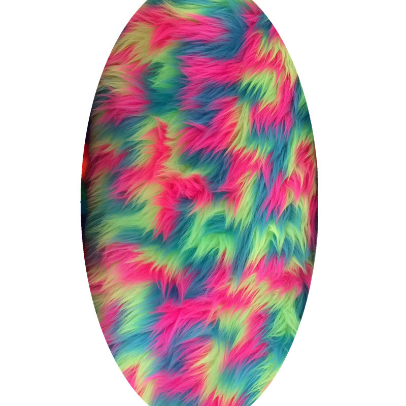 1500g tela de imitación de piel de zorro colorido teñido de corbata de piel de imitación de piel de zorro cuello de piel bola de ropa de tela de alfombra