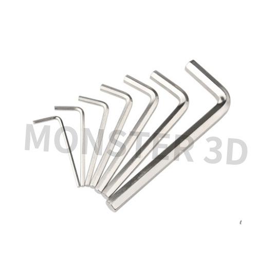 L-shaped hex wrench 152345mm 3D printer wrench accessory, silver, hardened, for export, factory direct supply