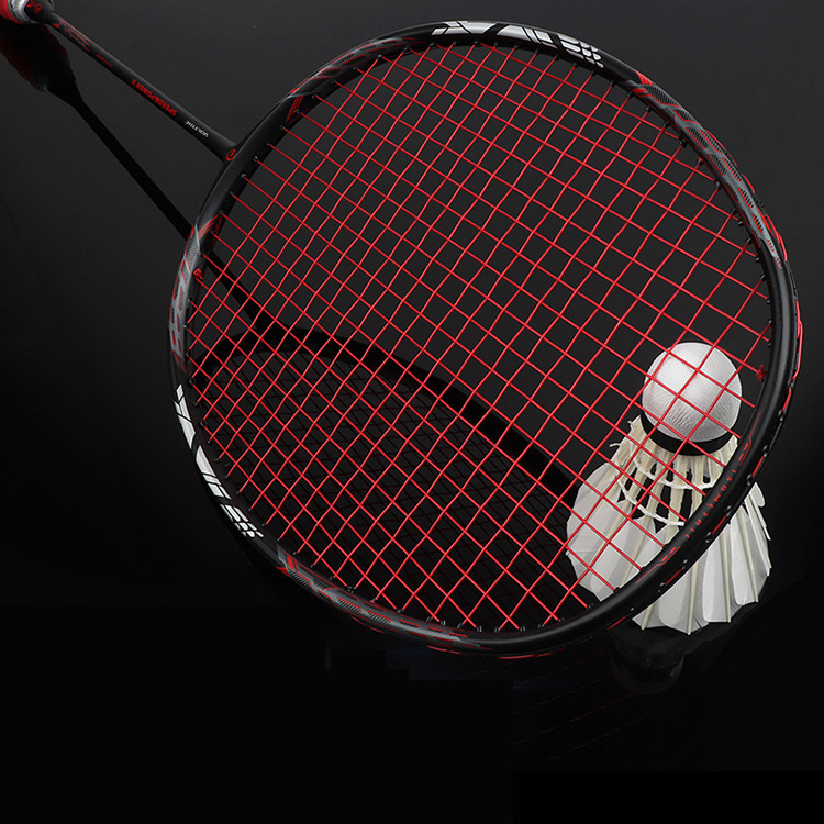 Factory direct badminton racket adult single racket offensive smash 32 pounds all carbon fiber professional feather racket high pounds