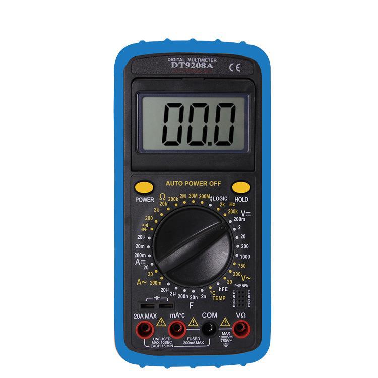 万用表 DT9208A.4 视角可调节 测电容温度频率 逻辑电平测试