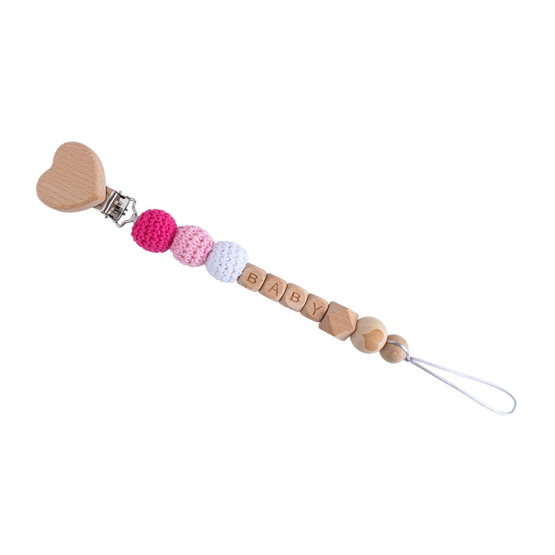 Bebé suministros caliente animal haya chupete clip DIY bebé creativo nombre chupete cadena anti-caída de la cadena