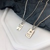South Korean necklace with letters, retro goods, sweater, silver 925 sample, custom made
